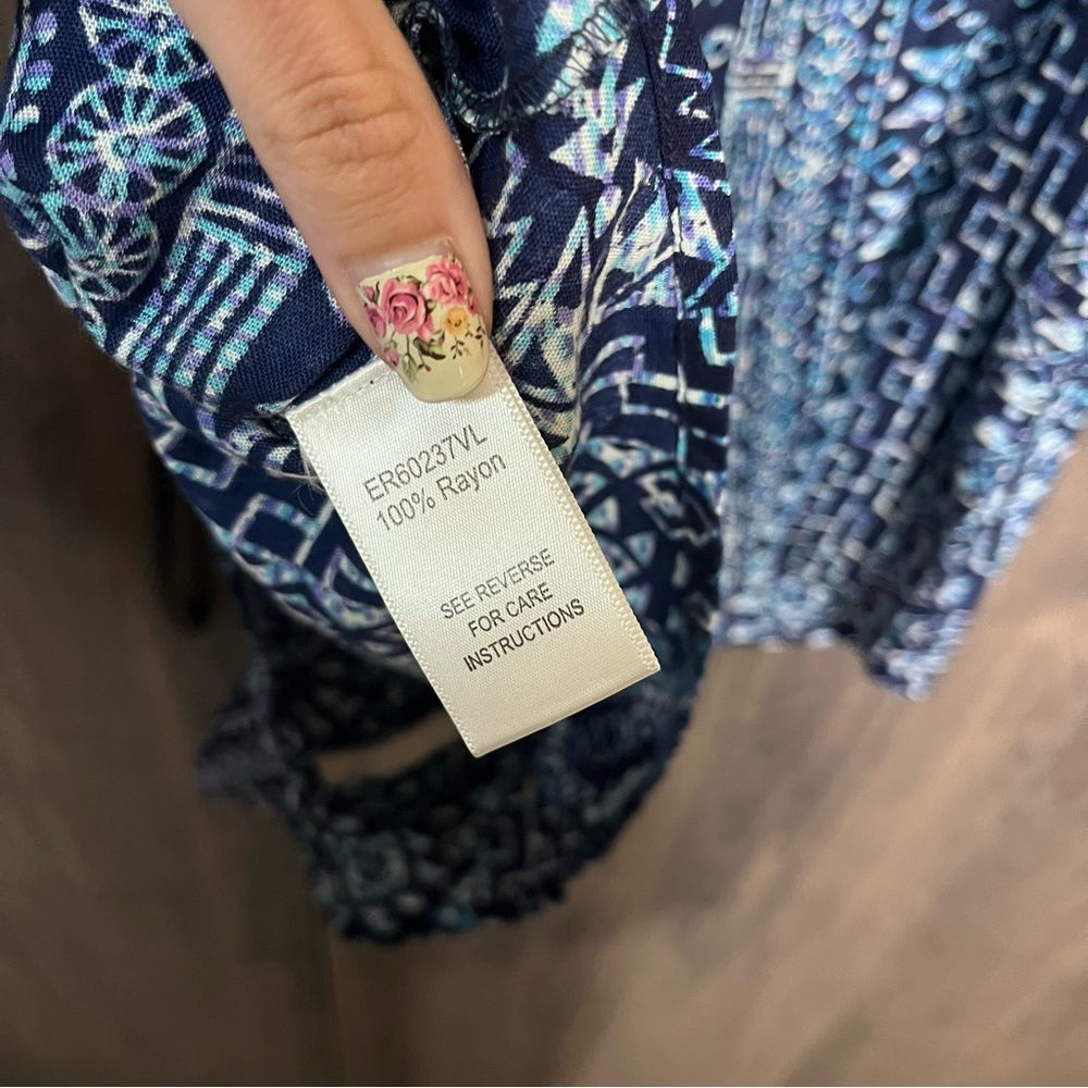 ~💙2/$40💙NWT C'Isa Sleeveless Paisley Patchwork Printed Romper Size Large - Picture 14 of 16